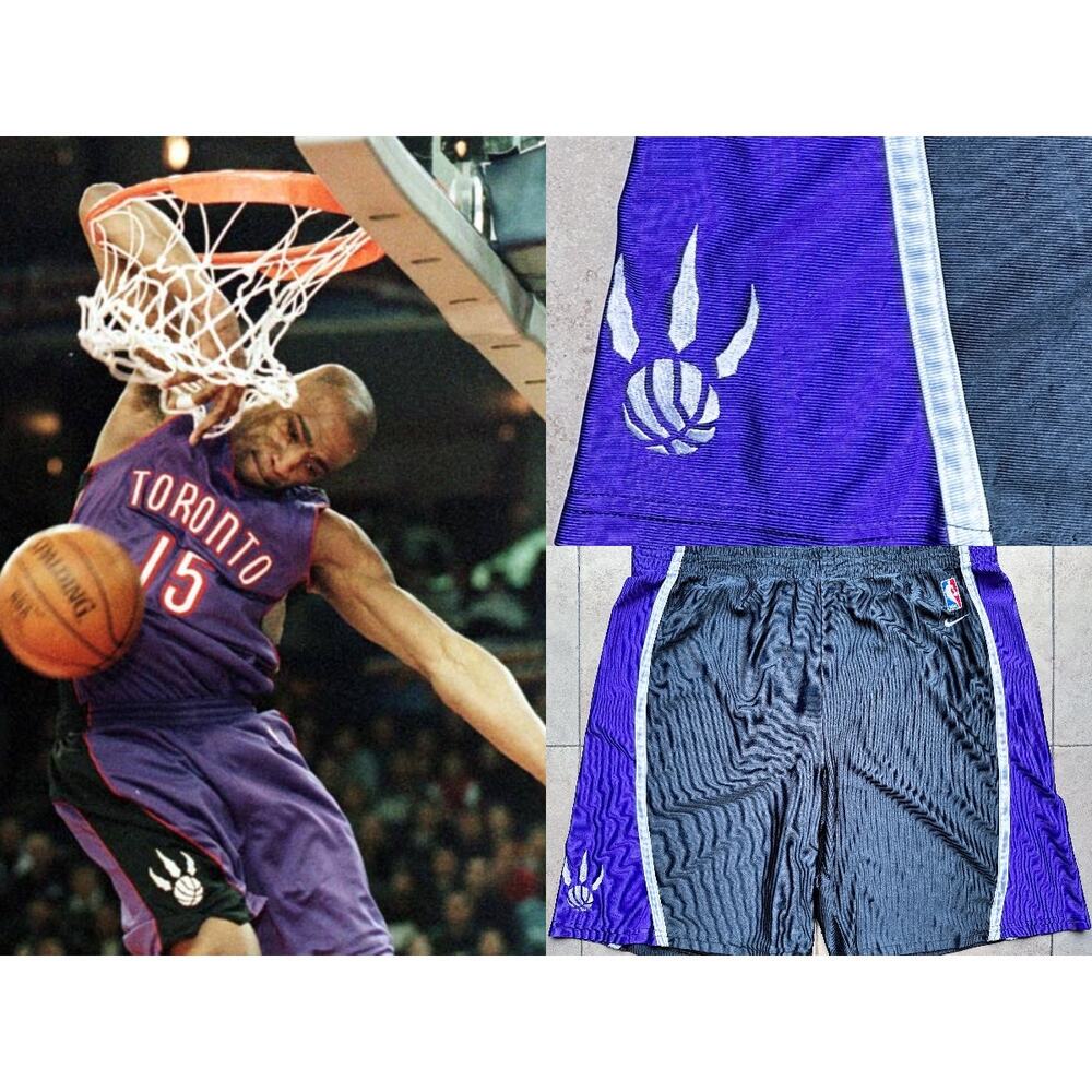 Toronto Raptors 2000s NIKE shorts Swingman XL pants Vince blk NBA basketball vtg